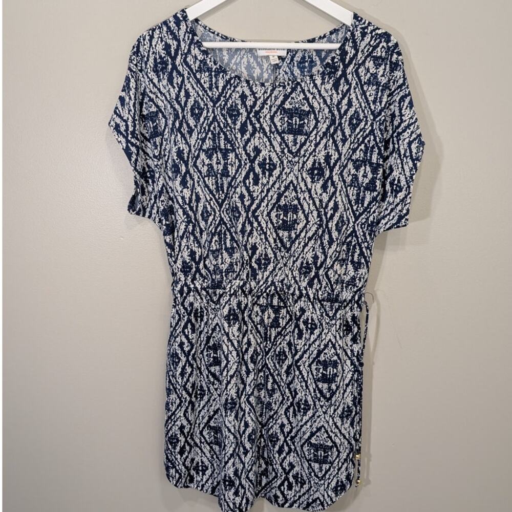 Mandarin Blue Resortwear Dress Vacation Travel Lounge Brunch Dinner - Size M